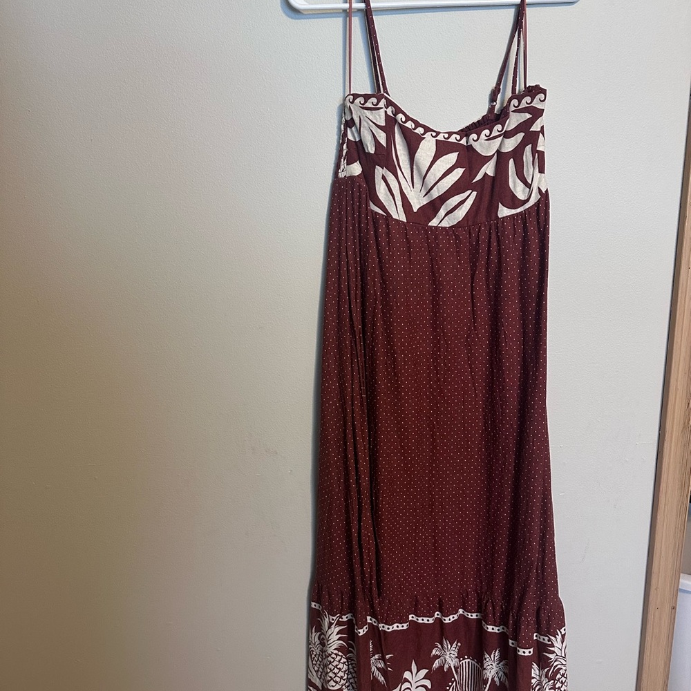 Rachel Zoe Brown and Cream Maxi Dress
